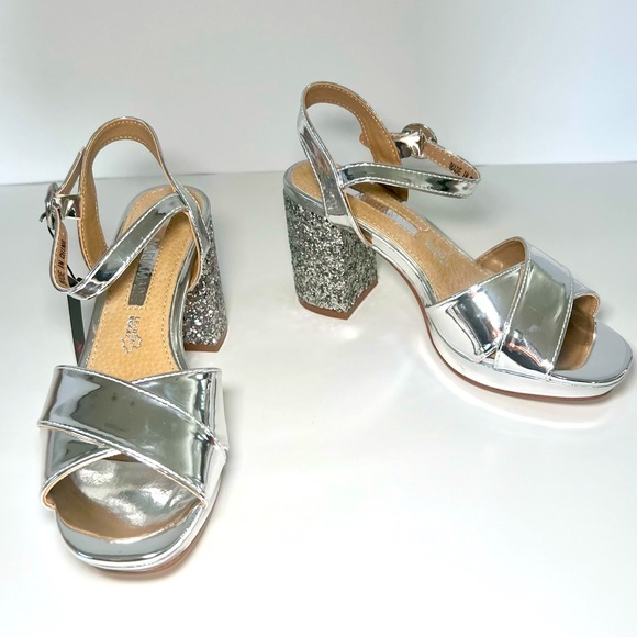 Maria Mare - Block Heeled Sandal - Silver - Picture 7 of 12